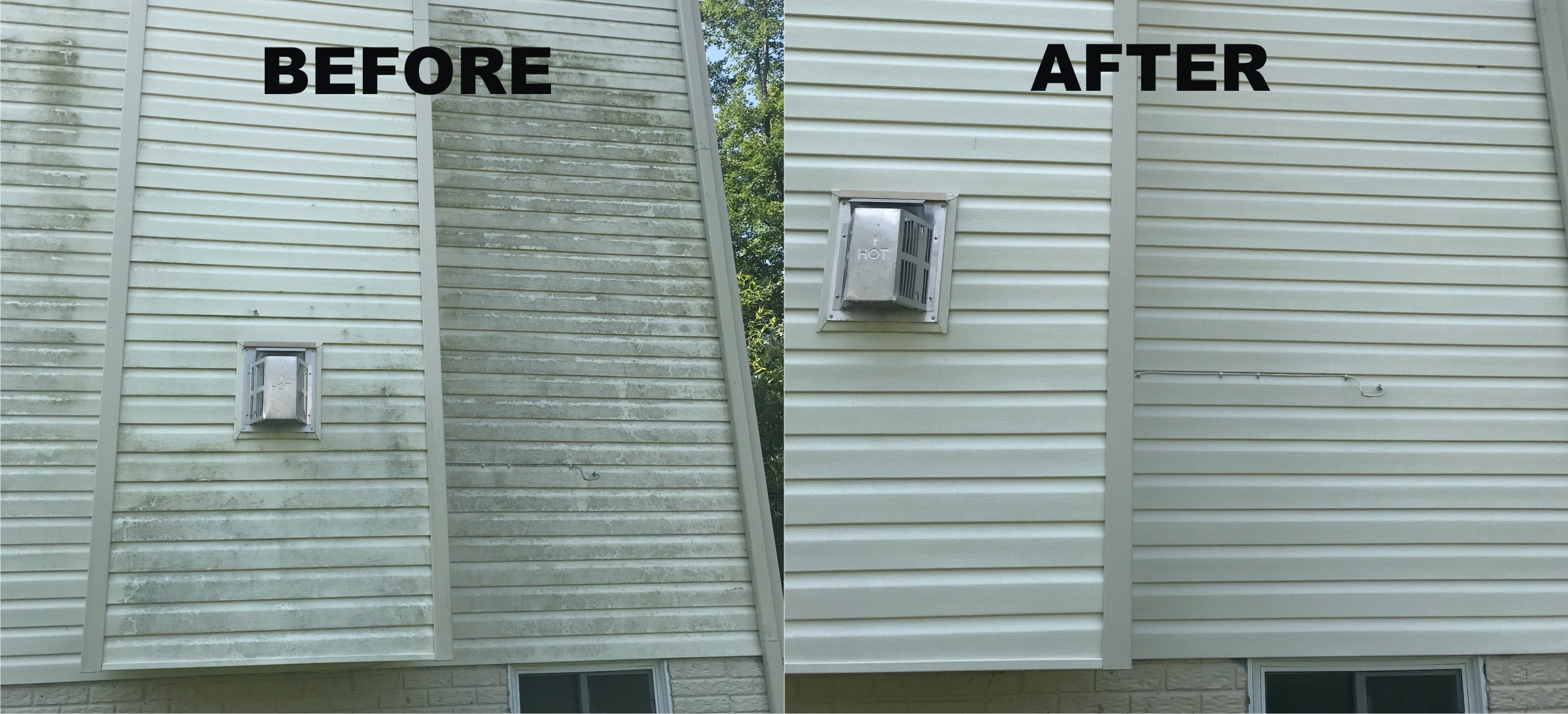 Renewed and Sparkling Home in Columbia, TN after Pressure Washing the exterior, removing all of the Mold, Mildew and Green algae build up! Thumbnail